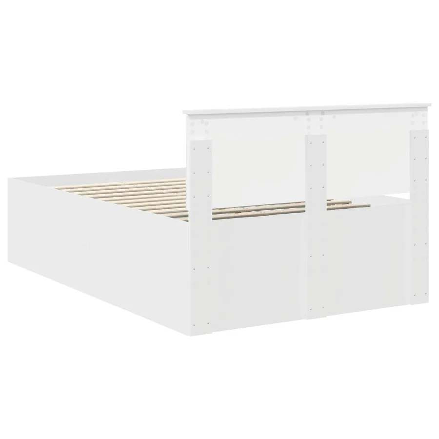 Cadre de lit Blanc 120 x 190 cm Bois d'ingénierie - 9