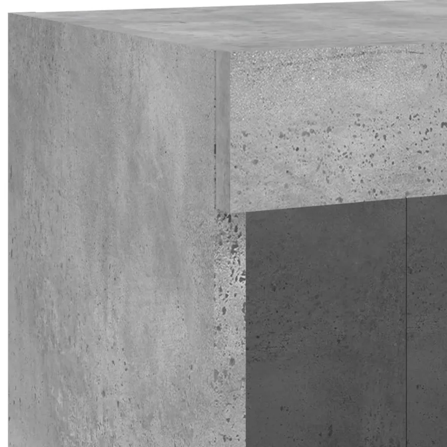Meuble TV avec lumières LED gris béton 100x30x30 cm - 13