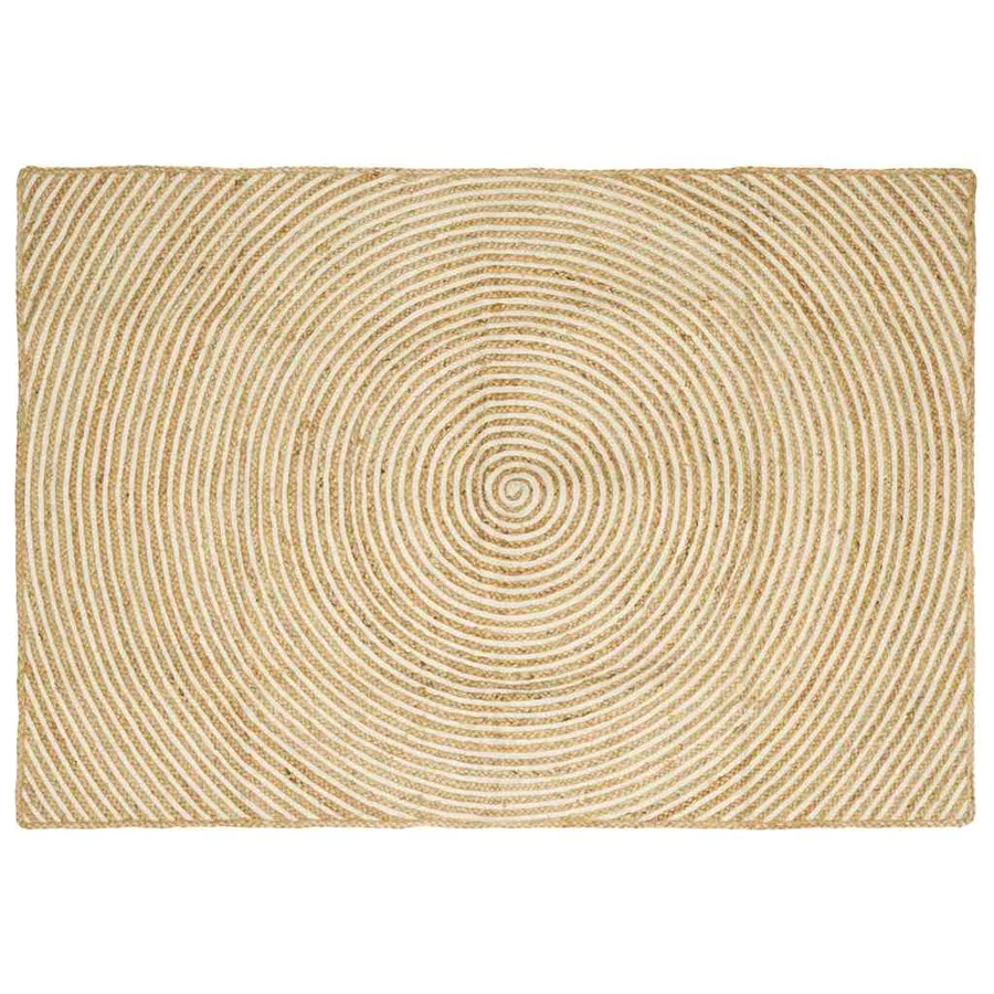 Tapis de surface Blanc 140 x 200 cm Jute
