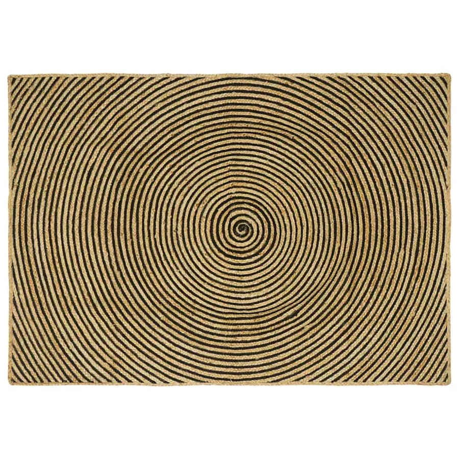 Tapis de surface Noir 140 x 200 cm Jute