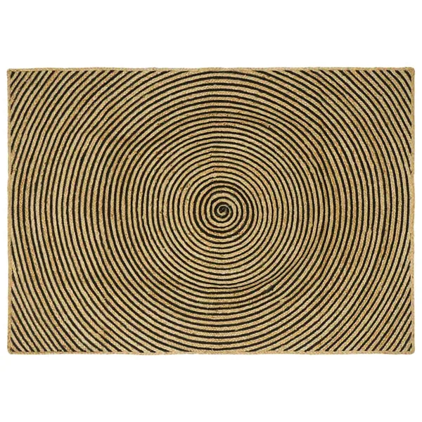 Tapis de surface Noir 140 x 200 cm Jute