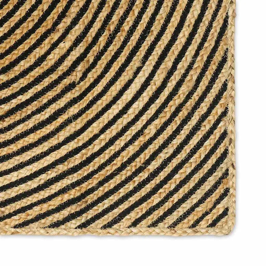 Tapis de surface Noir 140 x 200 cm Jute - 5