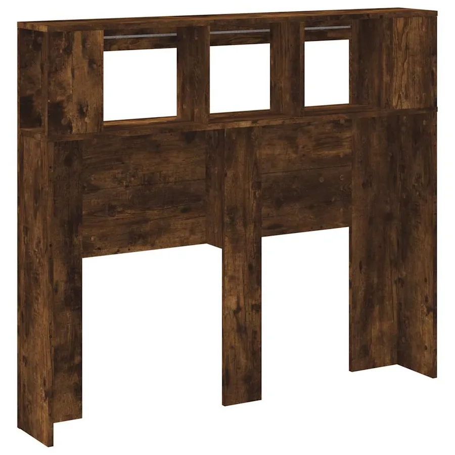 Tête de lit à LED chêne fumé 120x18,5x103,5cm bois d'ingénierie - 7