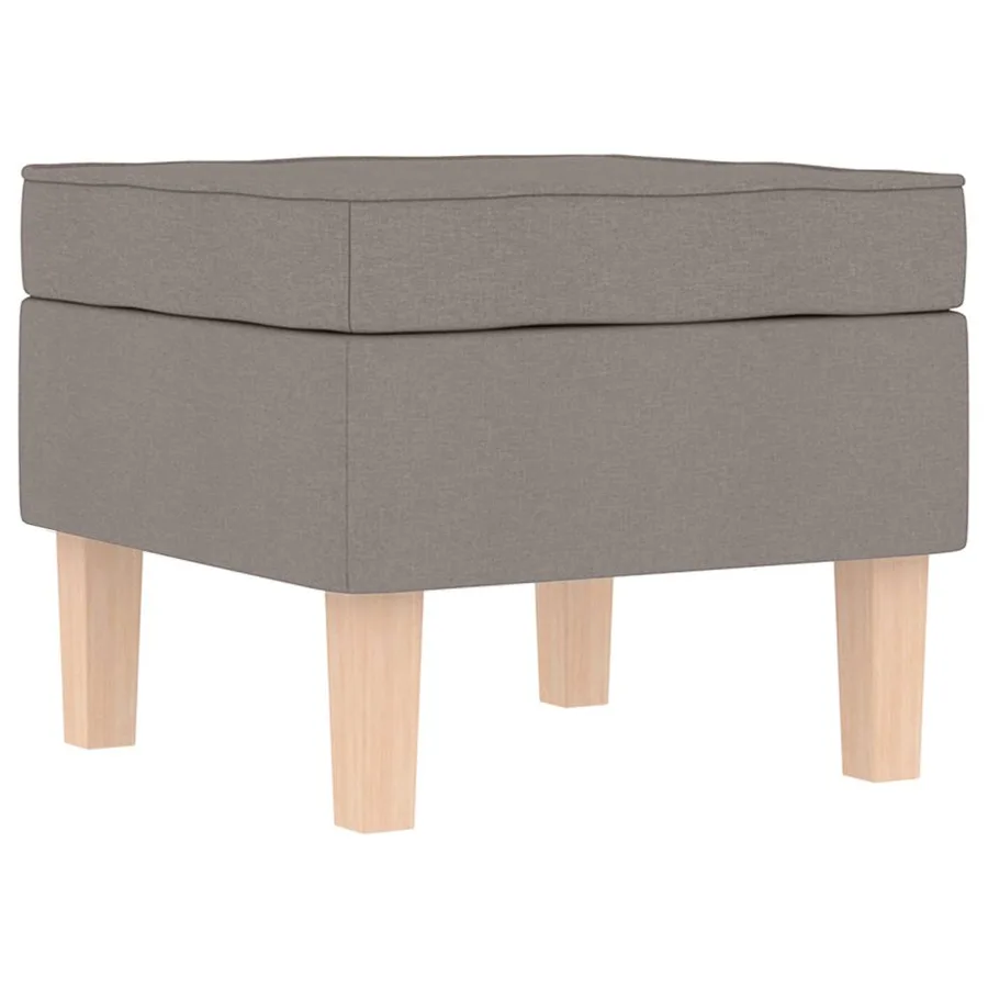 Chaise à bascule avec repose-pied Taupe Tissu - 8