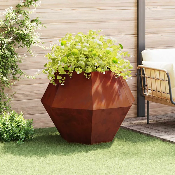 Jardinière Rouillé 100 x 100 x 80 cm Acier patiné