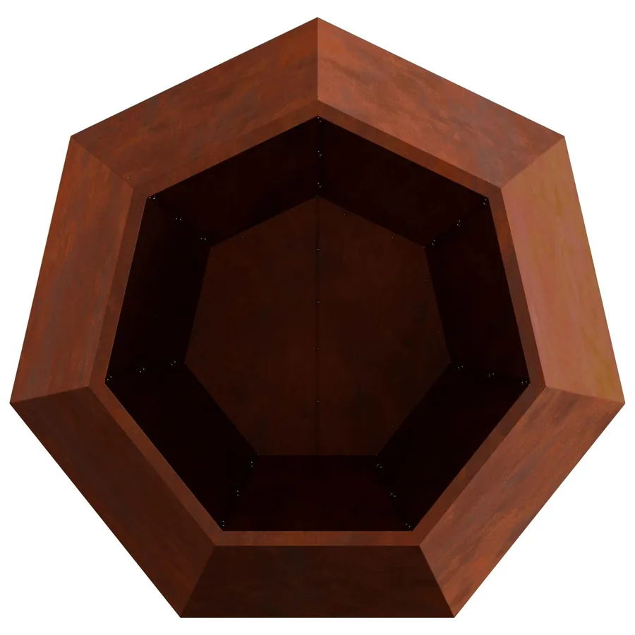 Jardinière Rouillé 100 x 100 x 80 cm Acier patiné - 7