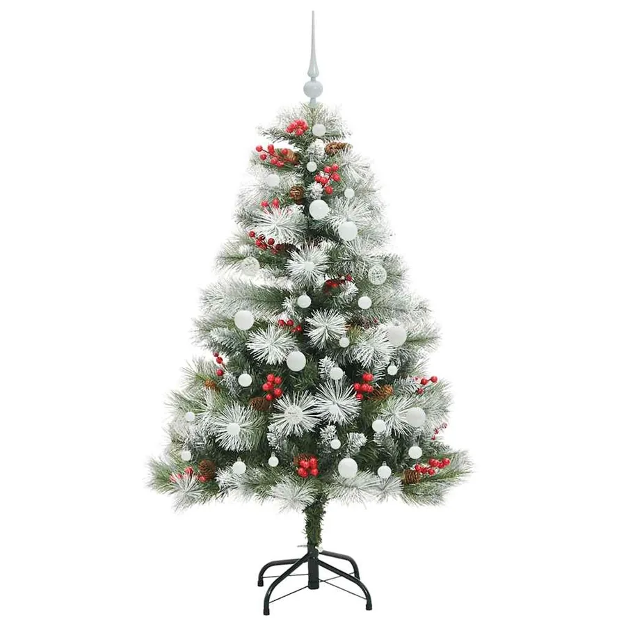 Sapin de Noël artificiel Vert et blanc 150 cm - 4