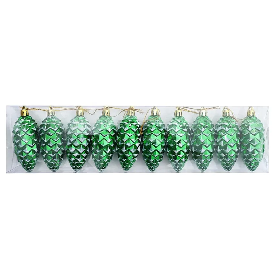 Boule de Pomme de Pin de Noël 40 pcs Vert Plastique - 3