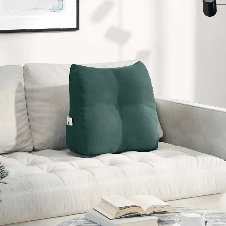 Coussin de Dos Vert foncé 45 x 24 x 50 cm Velours