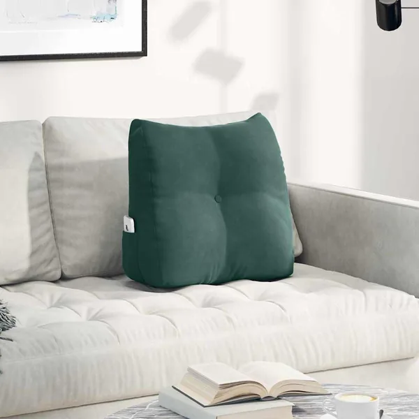 Coussin de Dos Vert foncé 45 x 24 x 50 cm Velours