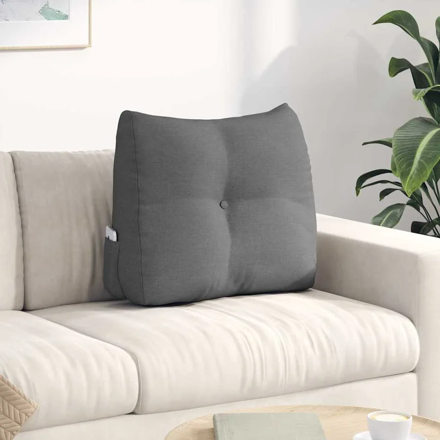 Coussin de Dos Gris foncé 60 x 24 x 50 cm tissu