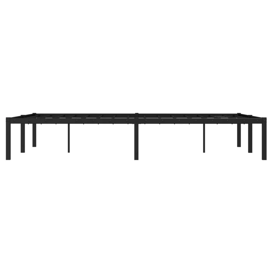 Cadre de lit métal sans matelas noir 120x190 cm - 6