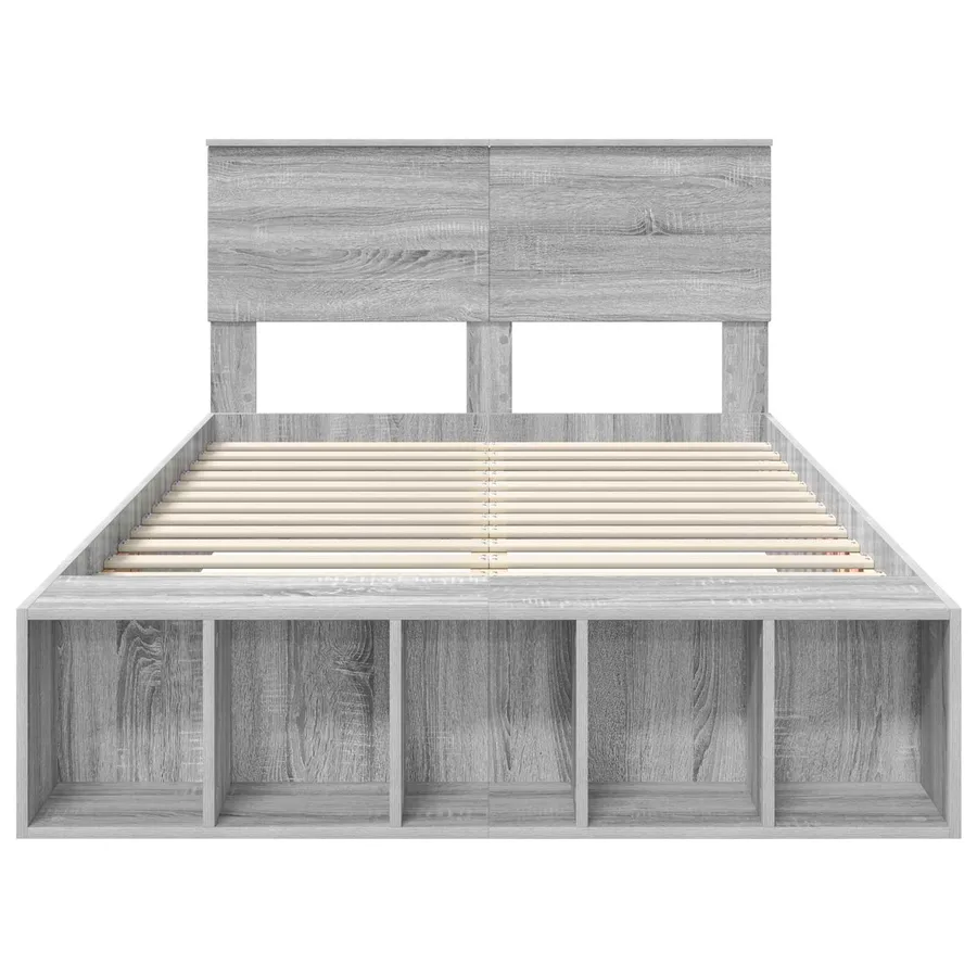 Cadre de lit Gris Sonoma 120 x 190 cm Bois d'ingénierie - 7