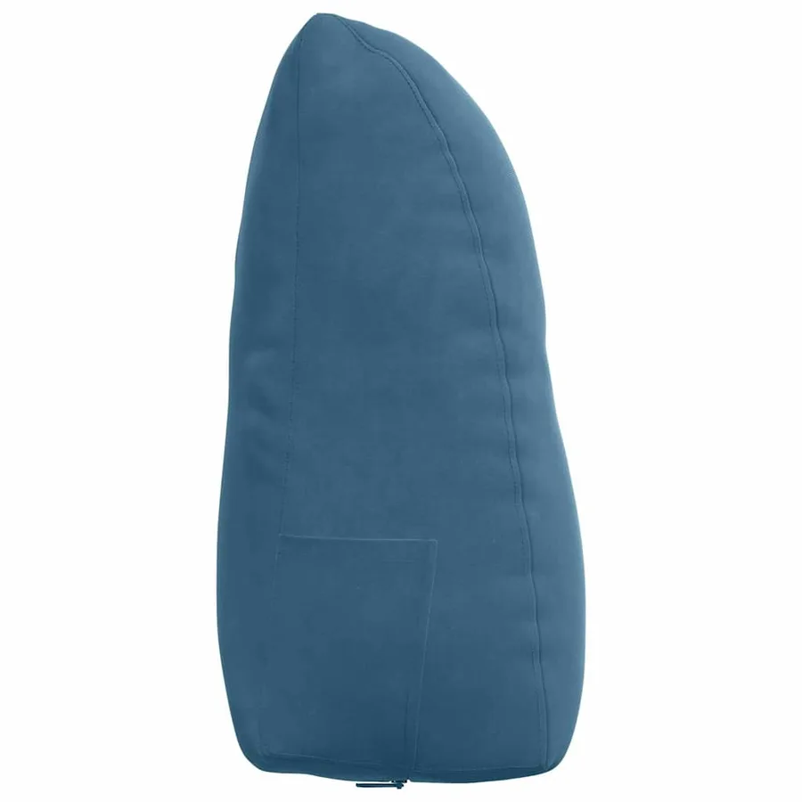 Coussin de Dos Bleu 60 x 24 x 50 cm Velours - 7