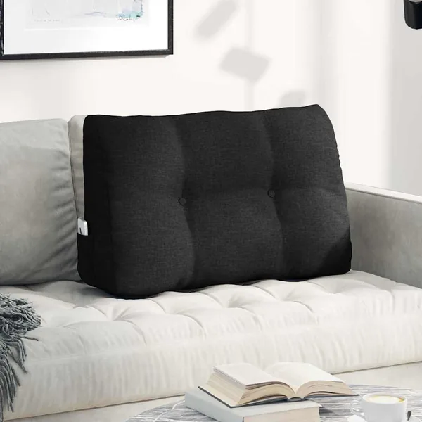 Coussin de Dos Noir 80 x 24 x 50 cm tissu
