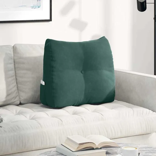 Coussin de Dos Vert foncé 60 x 24 x 50 cm Velours