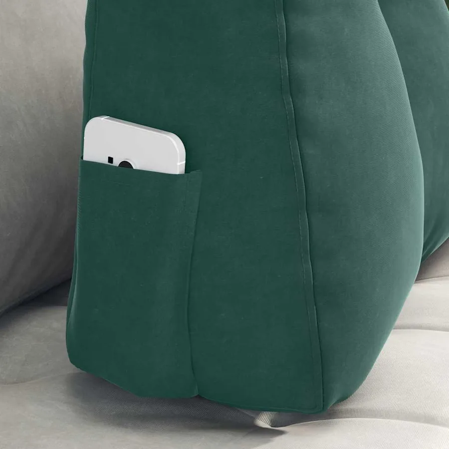 Coussin de Dos Vert foncé 60 x 24 x 50 cm Velours - 5