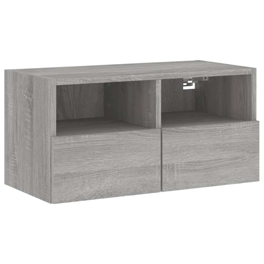 Unités murales TV 5 pcs sonoma gris bois d'ingénierie - 8