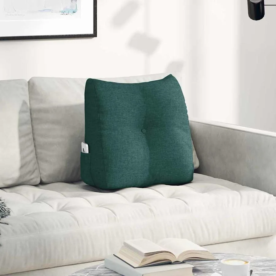 Coussin de Dos Vert foncé 45 x 24 x 50 cm tissu