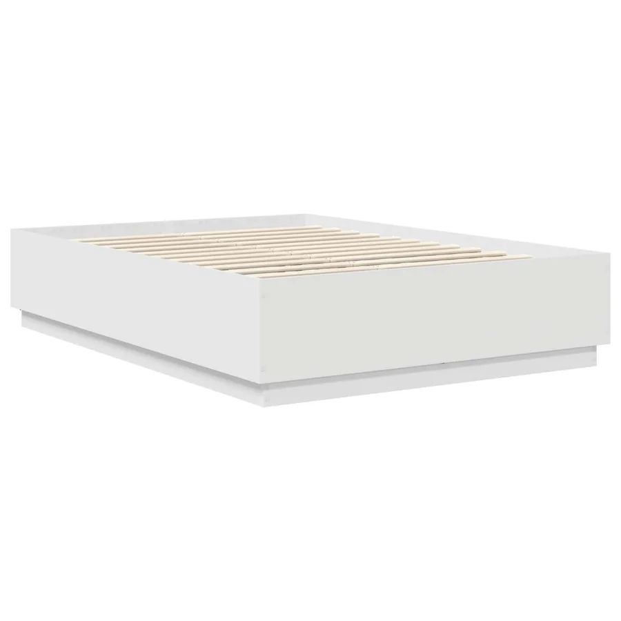 Cadre de lit Blanc 140 x 190 cm Bois d'ingénierie - 5