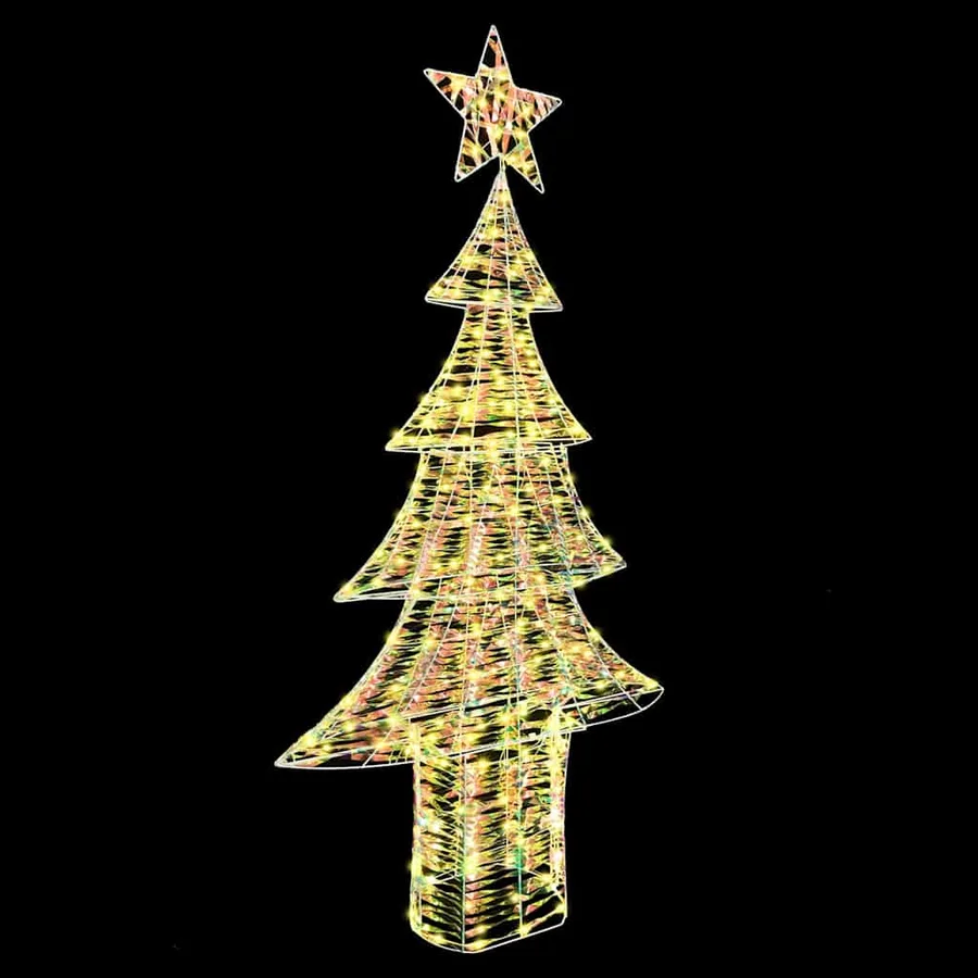 Sapin de Noël avec 240 LED Blanc chaud 181 cm PET - 5