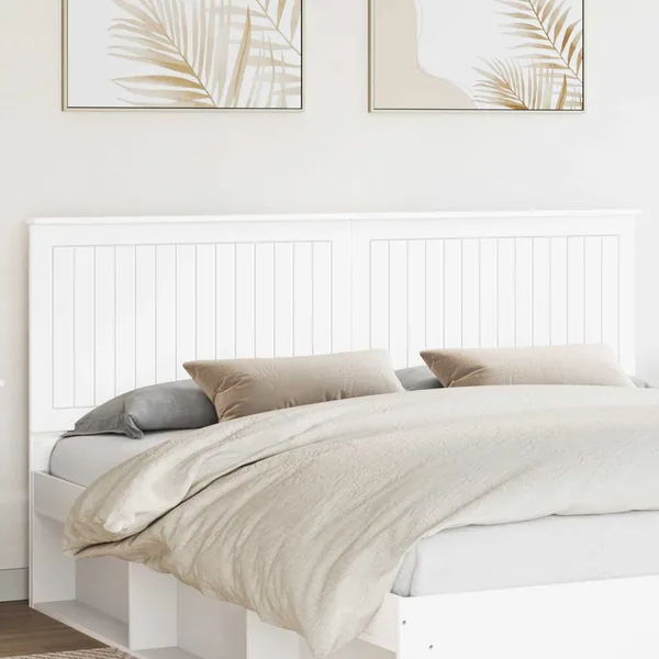 Tête de lit avec tête de lit Blanc 180 cm Bois d'ingénierie