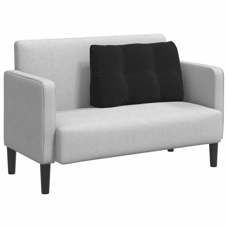 Coussin de Dos Noir 80 x 24 x 50 cm Velours - 3