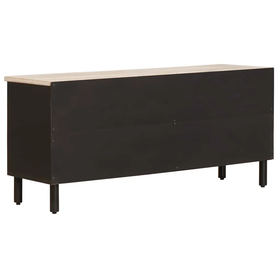 Meuble TV avec tiroir Finition Lavage Blanc 100 x 33 x 46 cm - 5