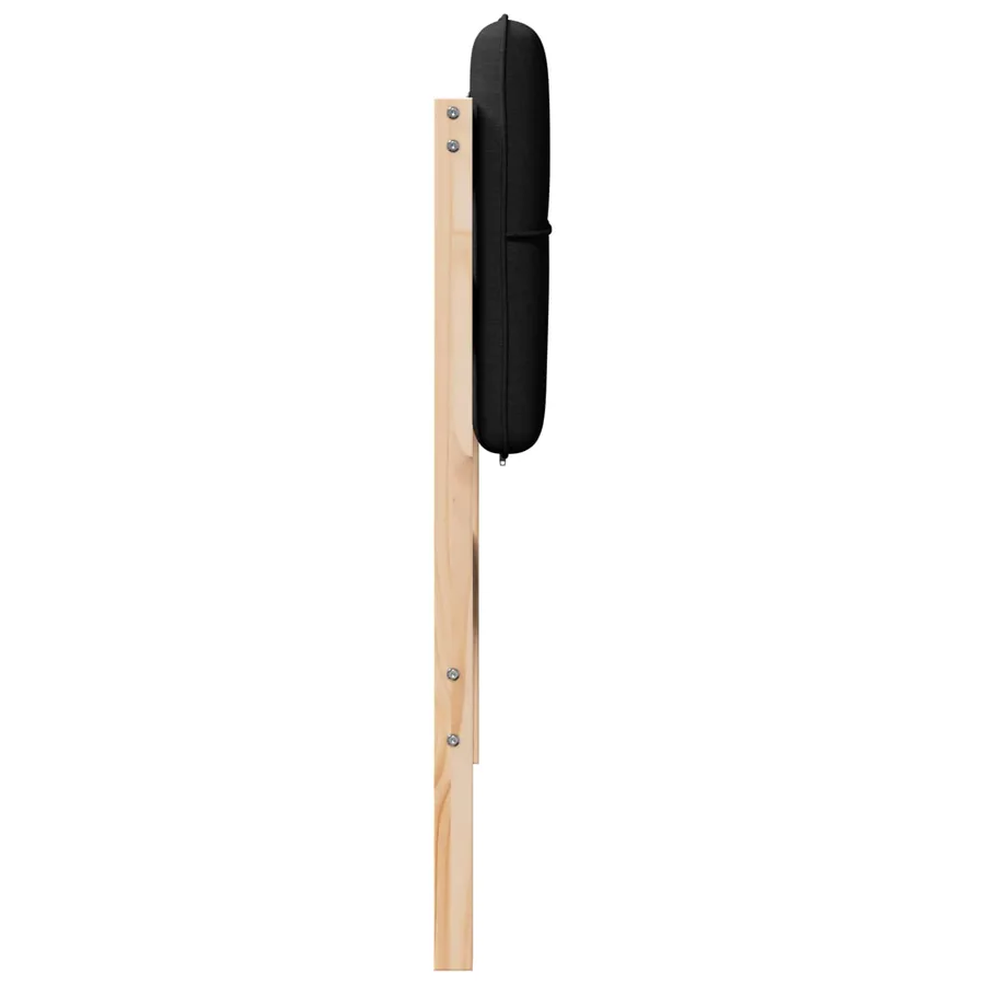 Tête de lit capitonnée Marron et Noir 75 cm Pin massif - 5