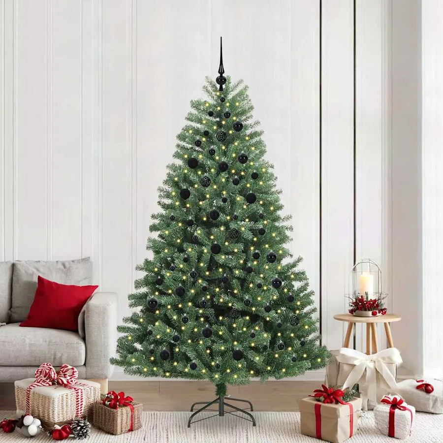 Sapin de Noël Artificiel à Branches Articulées Vert 210 cm