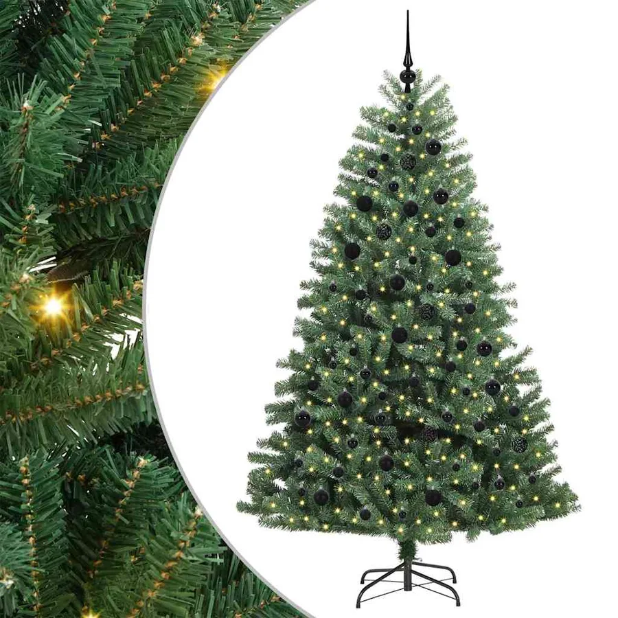 Sapin de Noël Artificiel à Branches Articulées Vert 210 cm - 2