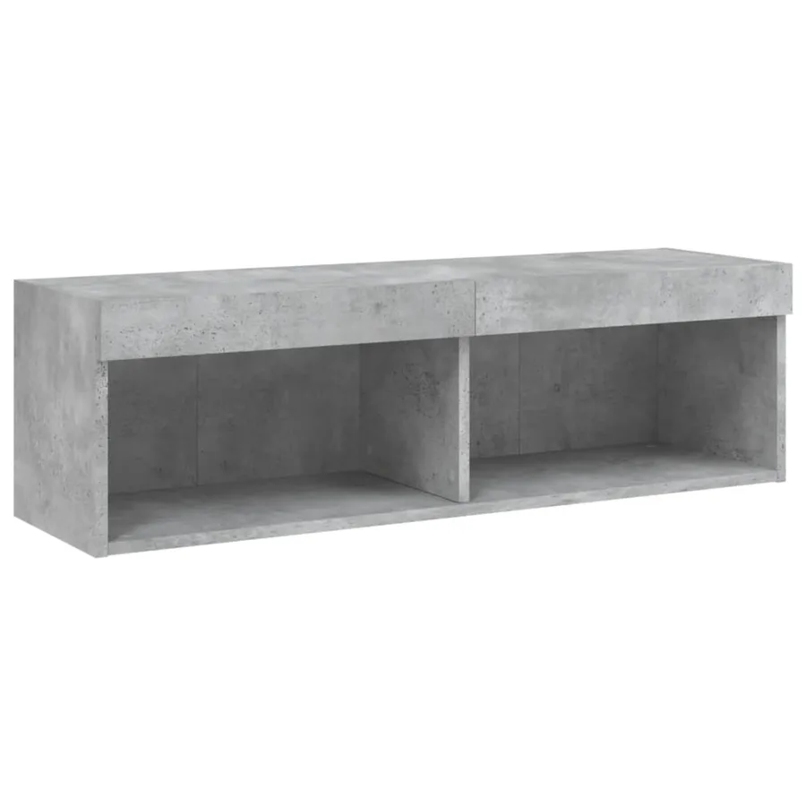 Unités murales TV avec LED 6 pcs gris béton bois d'ingénierie - 10