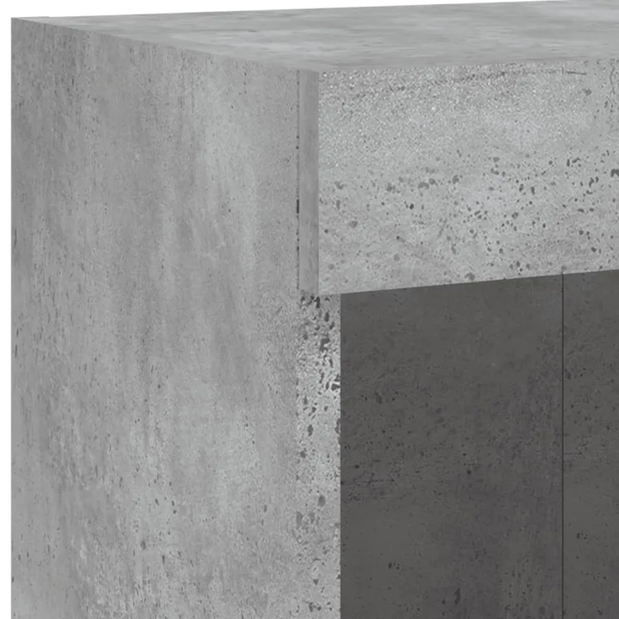 Unités murales TV avec LED 6 pcs gris béton bois d'ingénierie - 13