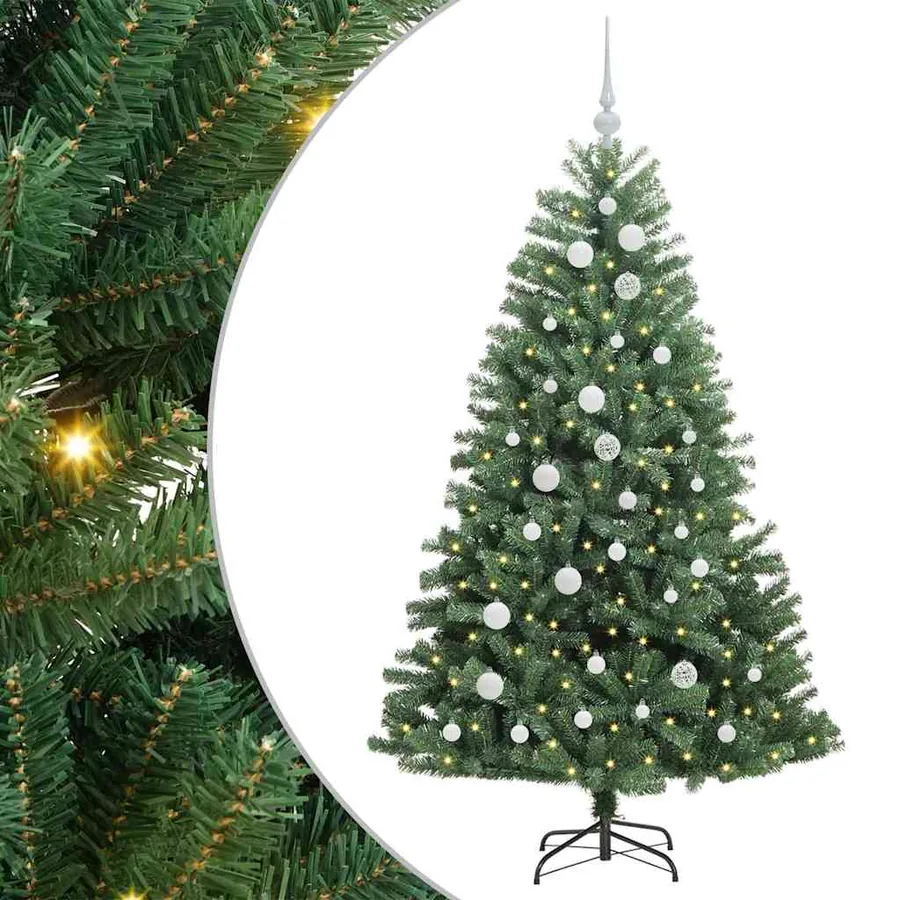 Sapin de Noël Artificiel à Branches Articulées Vert 150 cm - 2