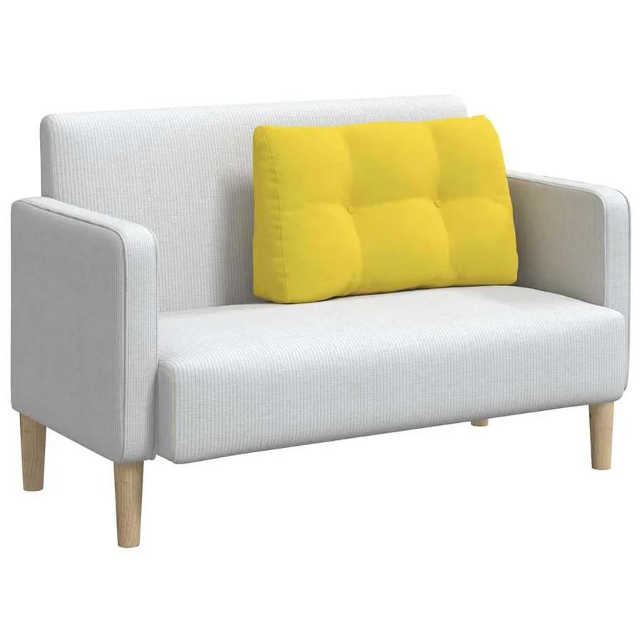 Coussin de Dos Jaune clair 80 x 24 x 50 cm tissu - 3