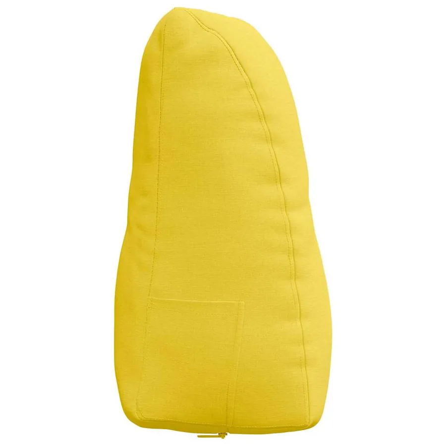 Coussin de Dos Jaune clair 80 x 24 x 50 cm tissu - 7