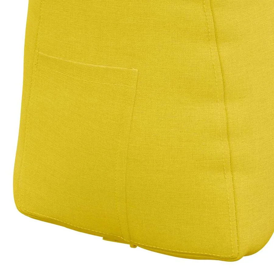 Coussin de Dos Jaune clair 80 x 24 x 50 cm tissu - 9
