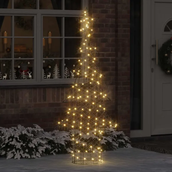 Sapin de Noël avec 240 LED Blanc chaud 180 cm Rotin