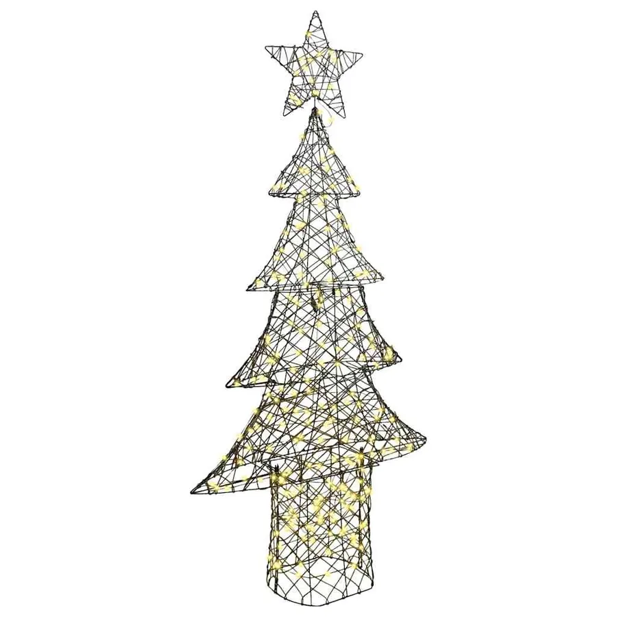 Sapin de Noël avec 240 LED Blanc chaud 180 cm Rotin - 2