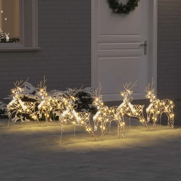 Rennes LED avec 180 LED 6 pcs Doré PET