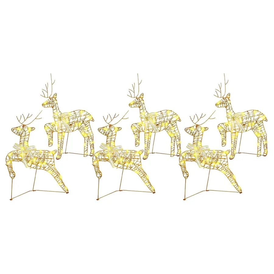Rennes LED avec 180 LED 6 pcs Doré PET - 2