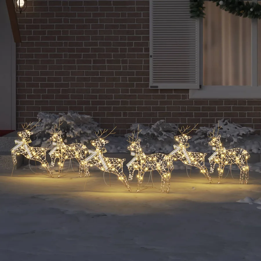 Rennes LED avec 180 LED 6 pcs Doré PET - 3