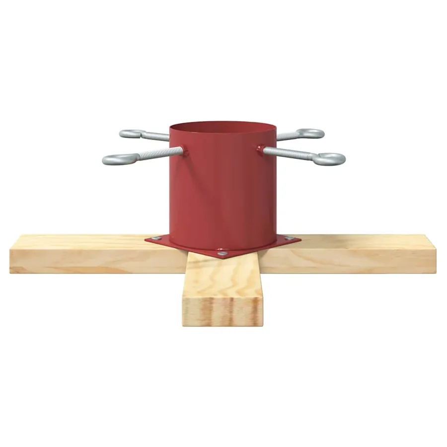 Pied de Sapin de Noël 1.73 Rouge 50 x 50 x 16 cm Pin massif - 5