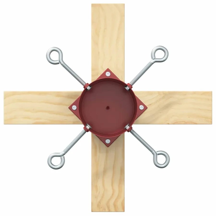 Pied de Sapin de Noël 1.73 Rouge 50 x 50 x 16 cm Pin massif - 7