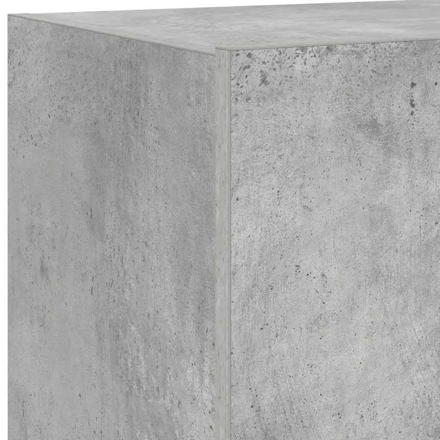 Meuble TV mural avec lumières LED gris béton 60x35x31 cm - 12