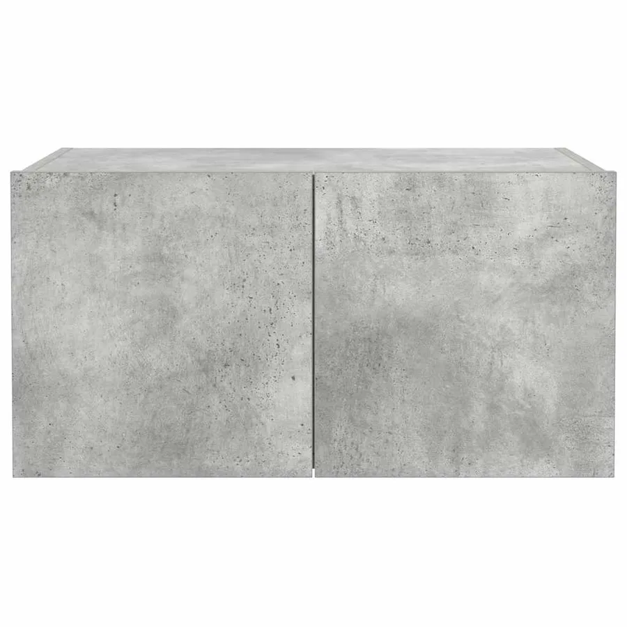 Meuble TV mural avec lumières LED gris béton 60x35x31 cm - 9