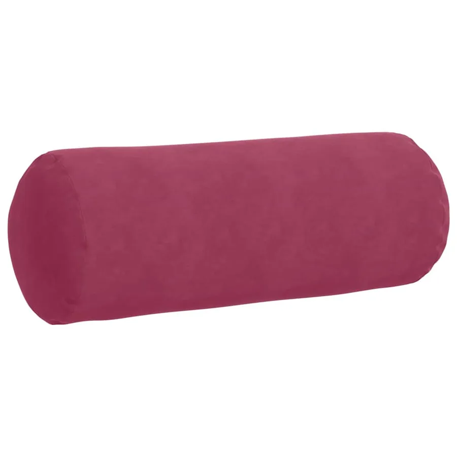 Coussins d'accent 2 pcs Bordeaux Ø 25 x 70 cm - 5