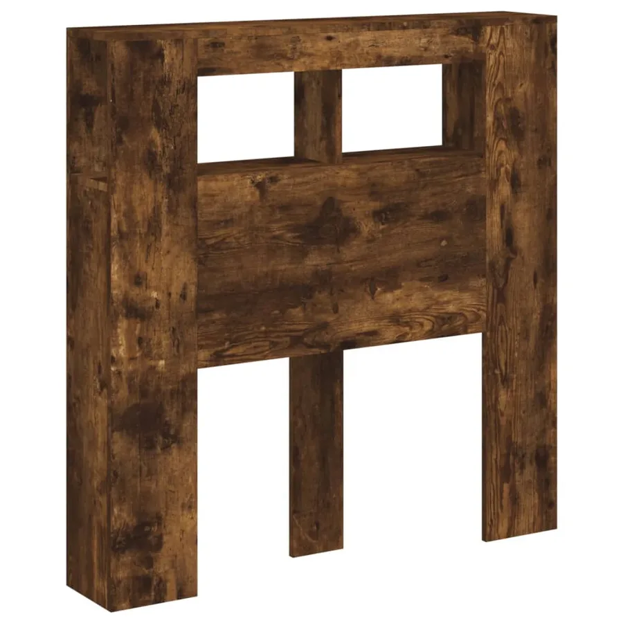 Tête de lit à LED chêne fumé 100x18,5x103,5cm bois d'ingénierie - 4