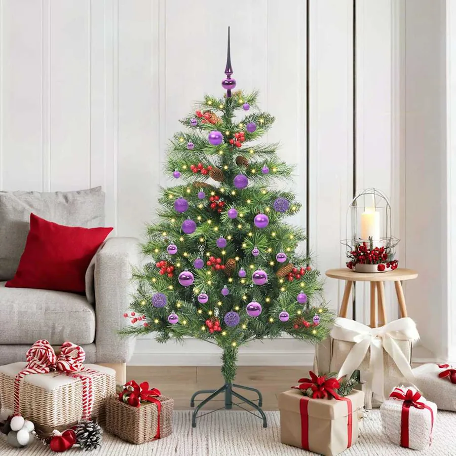 Sapin de Noël artificiel Vert 150 cm PVC et métal