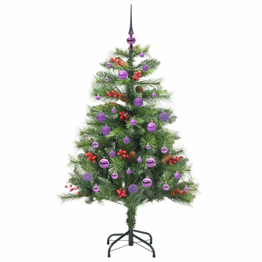 Sapin de Noël artificiel Vert 150 cm PVC et métal - 4